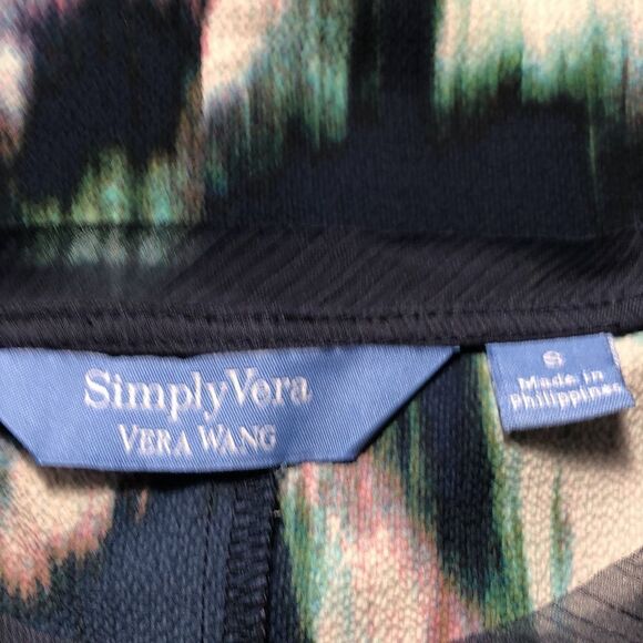 NWT Simply Vera Chiffon Tank Blouse Sheer collar detail Poly Spandex stretch - Picture 9 of 12